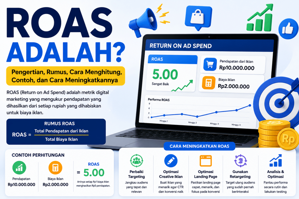 ROAS: Pengertian, Rumus, Cara Menghitung, dan Contohnya
