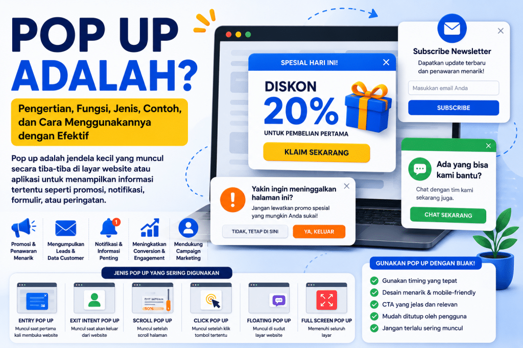 Pop Up: Pengertian, Fungsi, Jenis, dan Contohnya